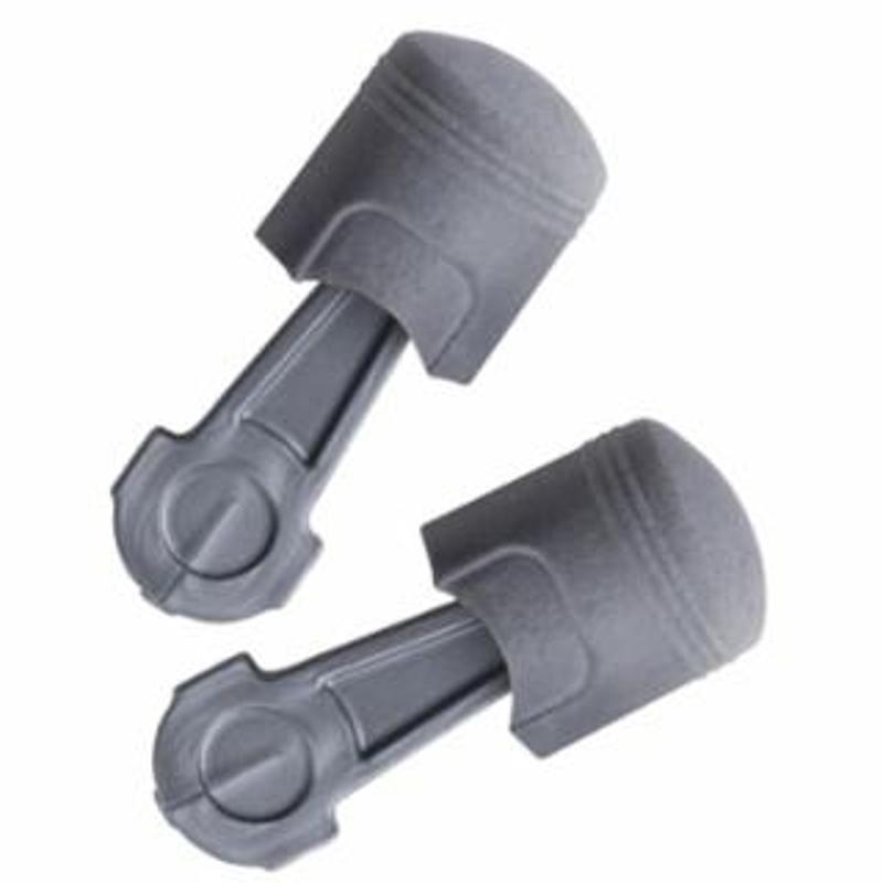 3M Pistonz™ Earplug, Polyurethane, Gray, Thumb-Grip, Uncorded 100 PR / BX