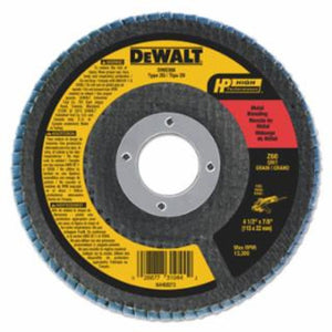 DeWalt High Performance T29 Flap Disc, 4-1/2 in, 60 Grit, 7/8 in Arbor, 13,300 RPM 10 EA / BOX