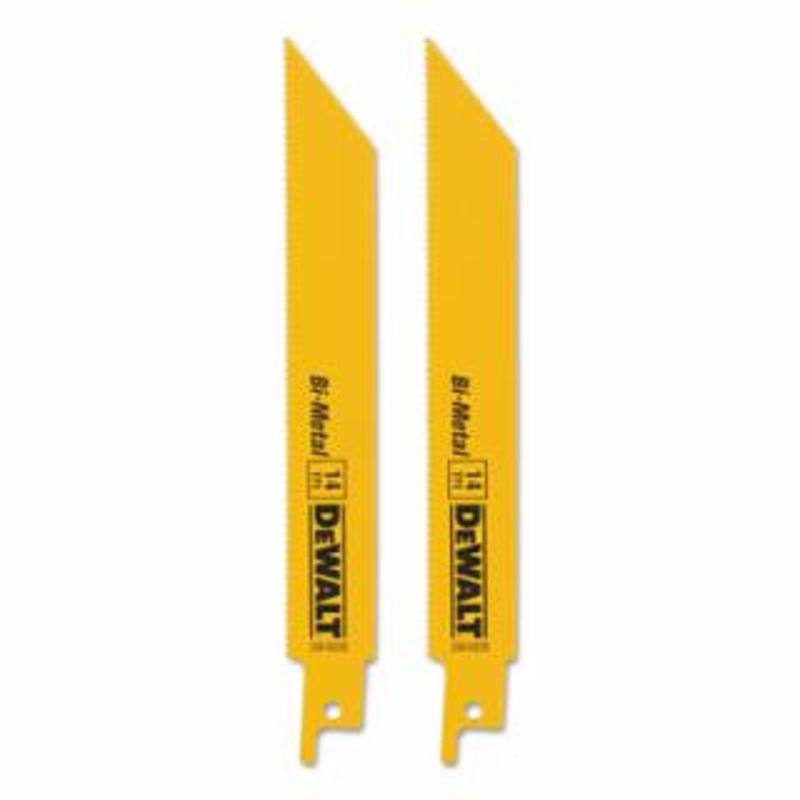 DeWalt Metal Cutting Reciprocating Saw Blade, 6 in L x 3/4 in W, 14 TPI 
5 EA / PK