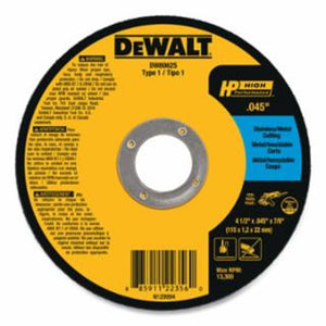 DeWalt 4-1/2" X.045 X 7/8" CFREE THIN CUTOFF WHEEL 
25 EA / BX