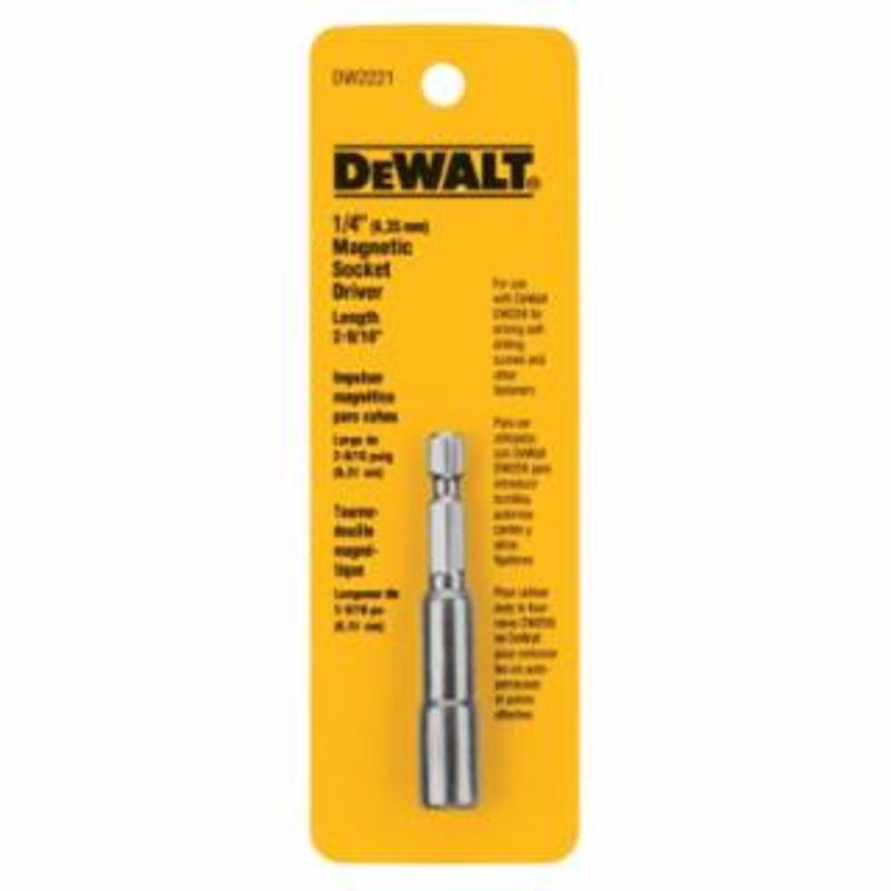 DeWalt Magnetic Nut Drivers, 1/4 in Dia. x 2 9/16 in 
3 EA / PK