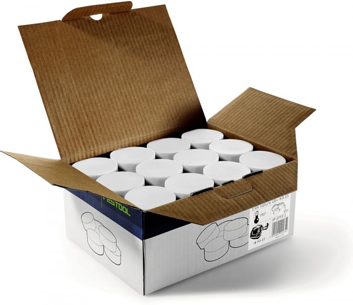 Festool 499813 White EVA Edge Banding Adhesive, 48-Pack