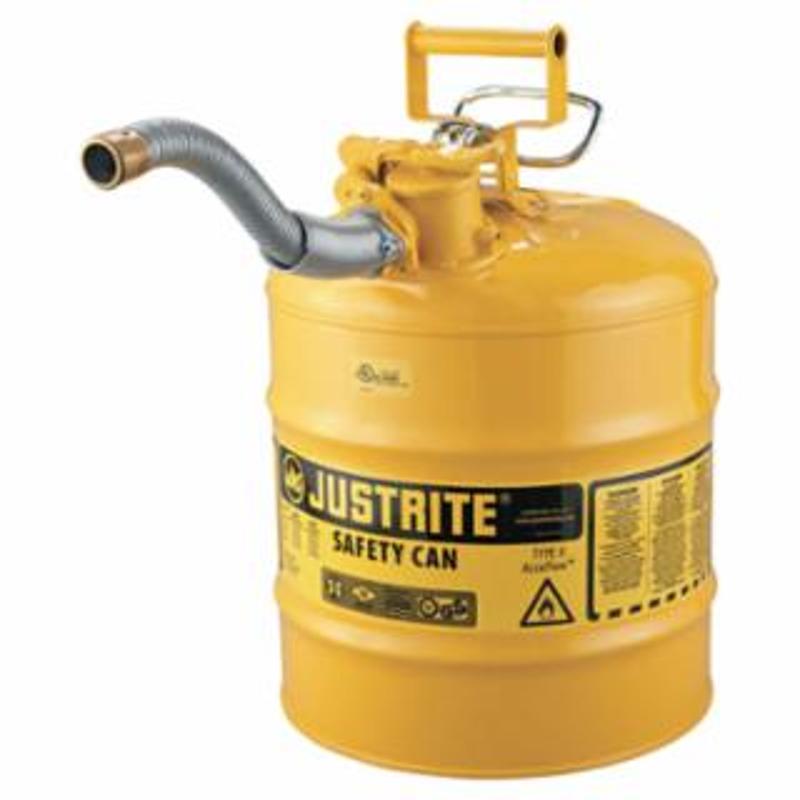 Justrite Type II AccuFlow™ Safety Can, Diesel, 5 gal, Yellow 1 EA / EA