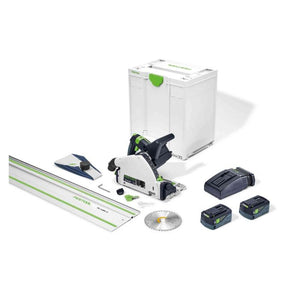 Festool Cordless Track Saw TSC 55 K Set w/ 55 in. Guide Rail FS 1400 and 5.0Ah Kit 577664
