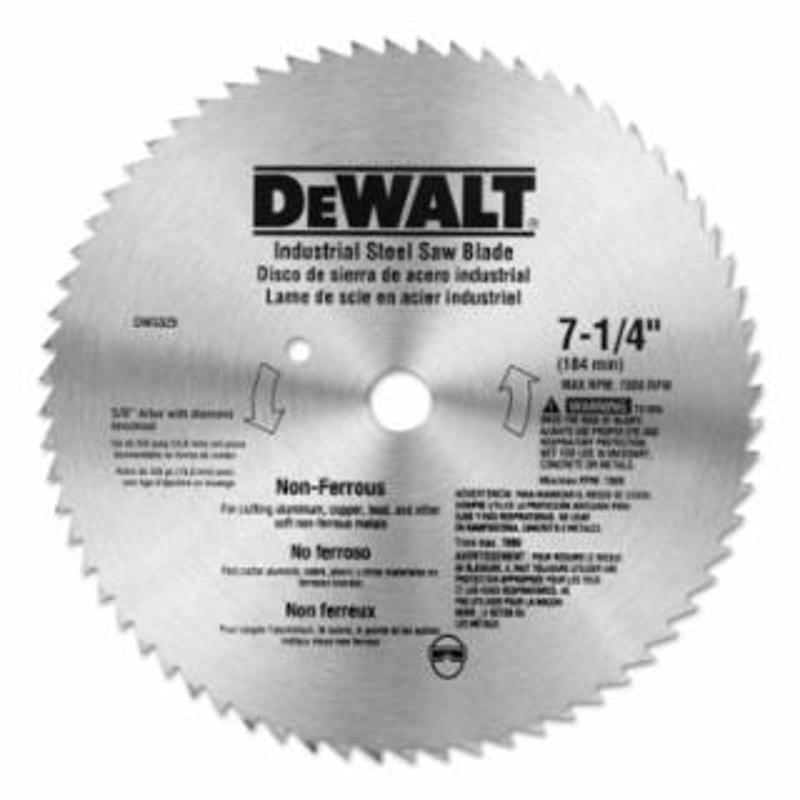 DeWalt Steel Circular Saw Blades, 7 1/4 in, 68 Teeth 
1 EA / EA