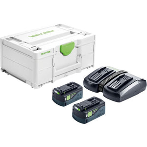 Festool 577079 Energy Set Systainer 2x 5.0Ah Batteries and TCL 6 DUO Charger