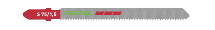 Festool Plasics Profile Cut 3 in. Jigsaw Blade S 75/1.5, 5-Pack 204268