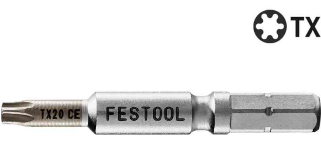 Festool Centrotec Torx Driver Bit 25-50 mm, 2-Pack 205081