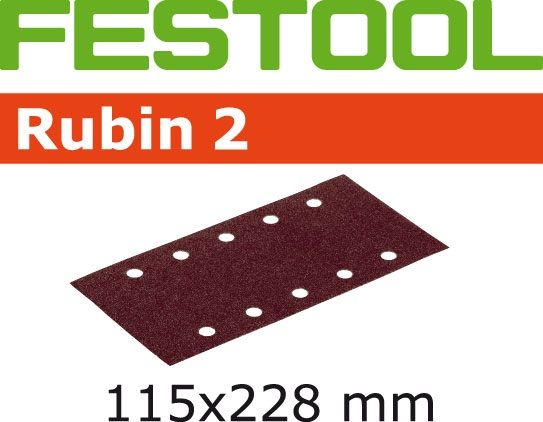 Festool Rubin2 115x228, RS2, 120 Grit, 10 pcs 499042