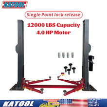 Load image into Gallery viewer, Katool KT-H120D 12000 lbs. Floor Plate Two Post Lift