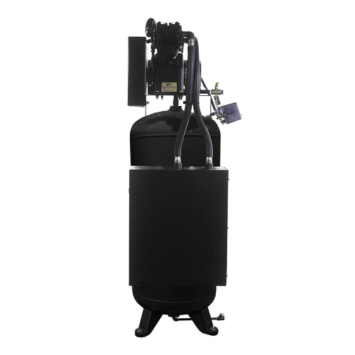 EMAX ESS05V060V1 Silent Air Industrial 5HP 2CYL Single Stage 19CFM 60 Gallon Air Compressor w/isolator pads - Splash Lube Pump