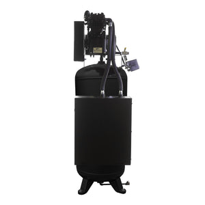 EMAX ESS05V060V1 Silent Air Industrial 5HP 2CYL Single Stage 19CFM 60 Gallon Air Compressor w/isolator pads - Splash Lube Pump