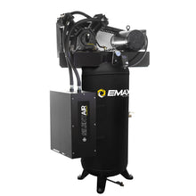 Load image into Gallery viewer, EMAX ESS05V060V1 Silent Air Industrial 5HP 2CYL Single Stage 19CFM 60 Gallon Air Compressor w/isolator pads - Splash Lube Pump
