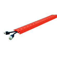 Load image into Gallery viewer, 1-Channel 1.5" Fastlane Drop-Over Heavy Duty Cord Protector, Orange, .5" Lines — image 4 of 6