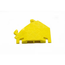 Load image into Gallery viewer, 45 Degree Left Turn for FL2X1.75, 2-Channel Fastlane Drop-Over Cable Protector, Yellow — image 2 of 3