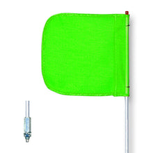 Load image into Gallery viewer, General-Purpose 12' Non-Lighted Warning Whip w/ Threaded Hex Base 12" Green Plain Flag — image 2 of 2