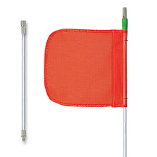 Load image into Gallery viewer, General-Purpose 12' Lighted Warning Whip Split Pole w/ Quick Disconnect Base 12" Orange Plain Flag — image 2 of 2