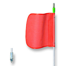 Load image into Gallery viewer, General-Purpose 3' Lighted Warning Whip w/ Threaded Hex Base 12" Orange Plain Flag
