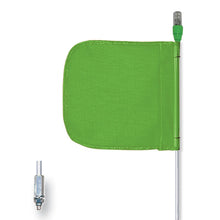 Load image into Gallery viewer, General-Purpose 5' Lighted Warning Whip w/ Threaded Hex Base 12" Green Plain Flag — image 2 of 2