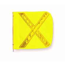 Load image into Gallery viewer, 12" Orange Replacement Flag for Warning Whips with Yellow Reflective X - FS8025-O