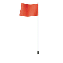 Load image into Gallery viewer, 7' Light-Duty Warning Whip with Blue Rod and Hex Base Mount, Orange Flag — image 2 of 2