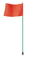 Load image into Gallery viewer, 7' Light-Duty Warning Whip with Green Rod and Hex Base Mount, Orange Flag - FSRR7G-HB