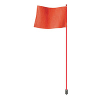 Load image into Gallery viewer, 7' Light-Duty Warning Whip with Red Rod and Hex Base Mount, Orange Flag — image 2 of 2