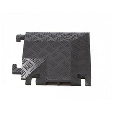 Load image into Gallery viewer, 90 Degree Left Turn for FL2X1.75, 2-Channel Fastlane® Drop-Over Cable Protector, Black - FL90LT2X1.75-B