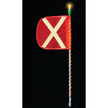 Load image into Gallery viewer, All-Purpose 8' Amber LED Wrapped Lighted Warning Whip, w/ Orange Flag and Amber Light — image 3 of 5