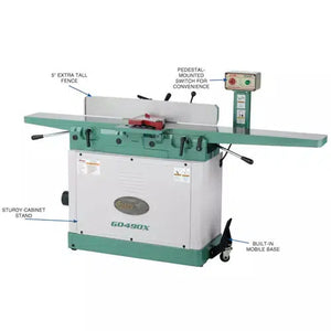 Grizzly G0490X - 8" x 76" Jointer with Parallelogram Beds and Spiral Cutterhead