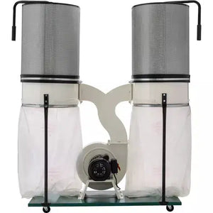 Grizzly G0562ZP - 3 HP Double Canister Dust Collector with Aluminum Impeller   -   Polar Bear Series