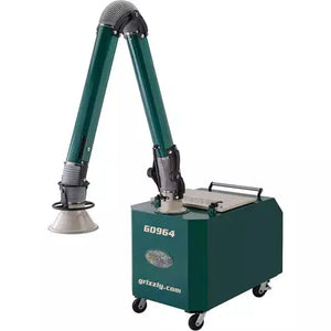 Grizzly G0964 - 1-1/2 HP Portable Fume Extractor with Precision Arm