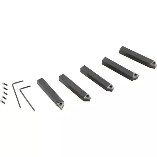 Grizzly G5639 - 5 pc. Indexable Carbide Tool Bit Set - 3/8