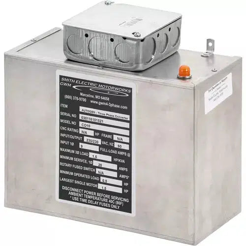 Grizzly G5840 - Static Phase Converter - 1/2 to 1-1/2 HP