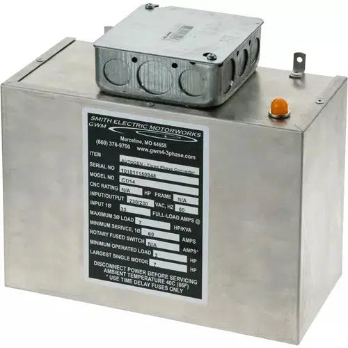 Grizzly G5843 - Static Phase Converter - 3 to 7 HP