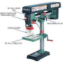Load image into Gallery viewer, 34" Benchtop Radial Drill Press