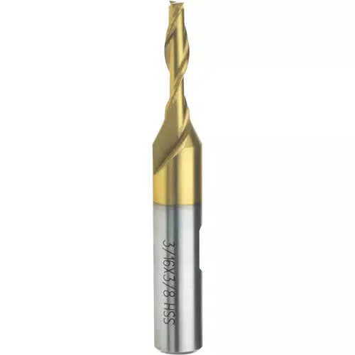 Grizzly G9682 - Two Flute TiN Coated End Mills - 3/16