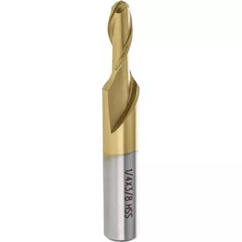 Grizzly G9876 - TiN Coated Ball End Mills - 1/4