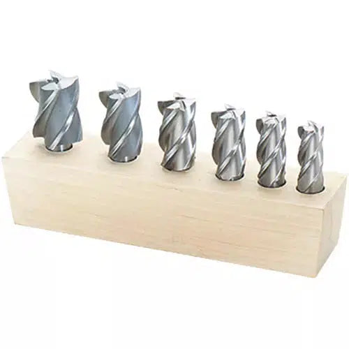 Grizzly G9892 - 6 pc. End Mill Set - 4 Flute, Small