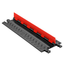 Load image into Gallery viewer, 1-Channel Low-Profile Guard Dog® Cable Protectors for .75" Lines, Orange Lid/Black Base - GD1X75-ST-O/B