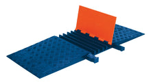 Load image into Gallery viewer, 5-Channel Guard Dog® ADA Cable Protector for 1.325" Line, Orange Lid/Blue Base - GD5X125-ADAO/BLU