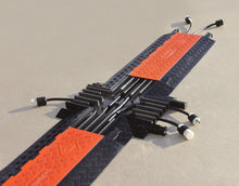Load image into Gallery viewer, 4-Way Cross for GD5X125 5-Channel Guard Dog® Cable Protector, Orange Lid/Black Base - GDCR5X125-O/B