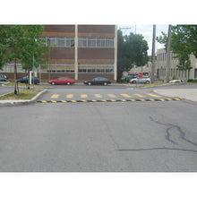 Load image into Gallery viewer, 6 ft Easy Rider Speed Bump, Recycled Rubber, Yellow/Black — image 9 of 9