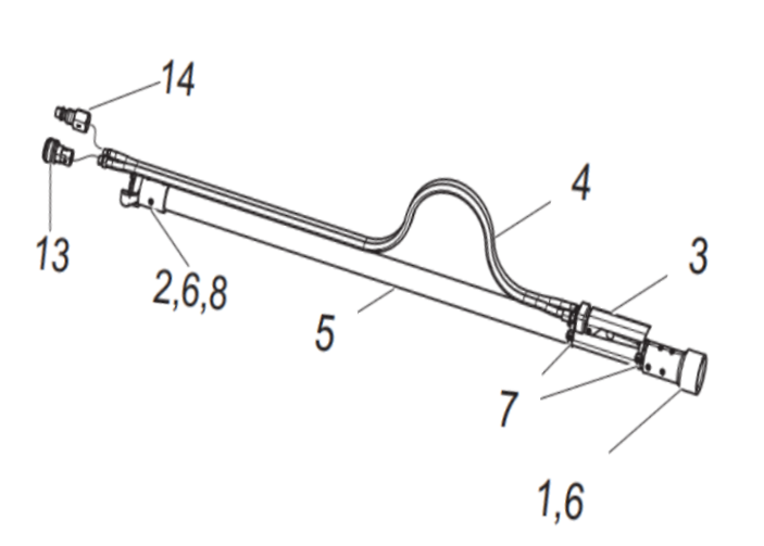 Graco 50 ft Pneumatic Blast Control Extension -  (No Coupler)
