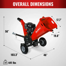Load image into Gallery viewer, MechMaxx 5 inch E-start ZONSEN 459cc Gasoline Engine Powered Wood Chipper, GS1500