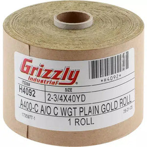 Grizzly H4092 - 120' x 2-3/4" A/O Sanding Roll 400-C Grit