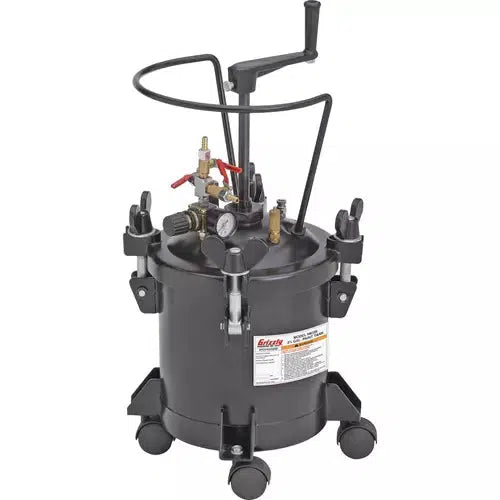Grizzly H6329 - Paint Tank w/ Gauges, 2-1/2 Gal.