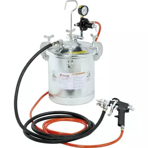 Grizzly H8225 - 10-Liter Paint Tank with Gun