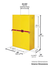 Load image into Gallery viewer, 45 Gallon, 2 Shelves, 2 Doors, Self Close, Flammable Cabinet, High Security With Steel Bar, Red - SC29884R