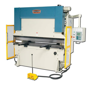 Baileigh Industrial 220V 3Phase 90 Ton Hydraulic Press Brake With Delem CNC Control. Gap Between Housings is 61"